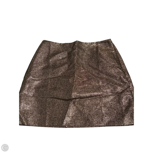 Skirt Mini & Short By Loft In Gold, Size: L