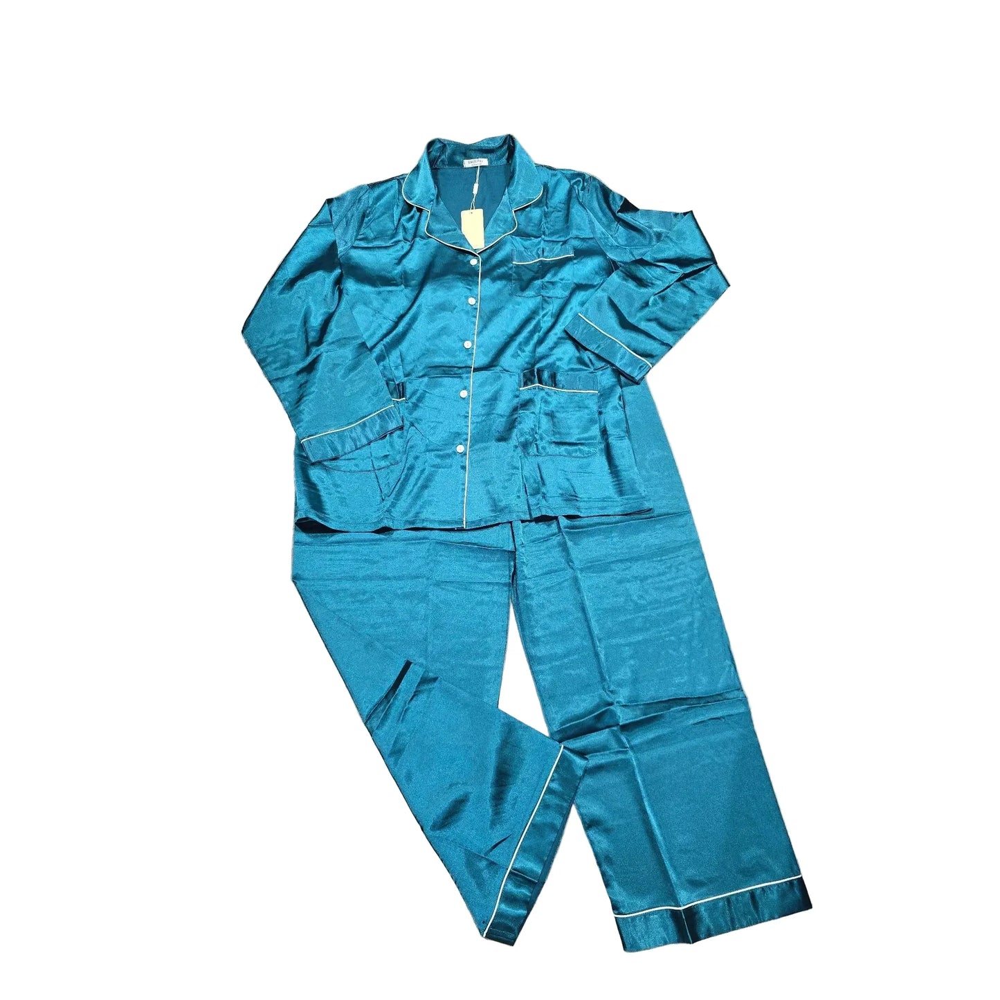 Pajamas 2pc By Ekouaer In Teal, Size: Xl