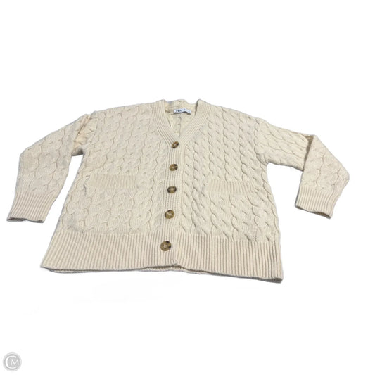 Sweater Cardigan By Zara In Cream, Size: S