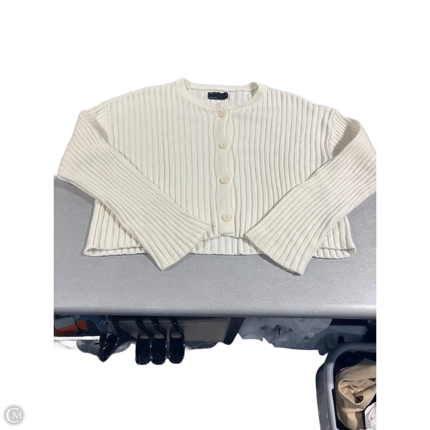 Sweater Cardigan By Asos In Cream, Size: M