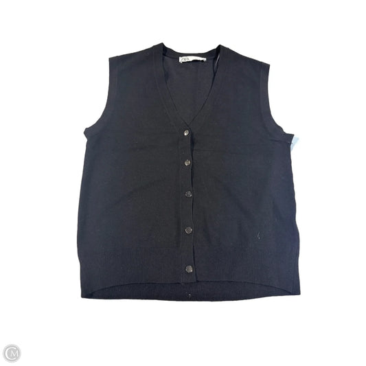 Vest Sweater By Zara In Black, Size: M
