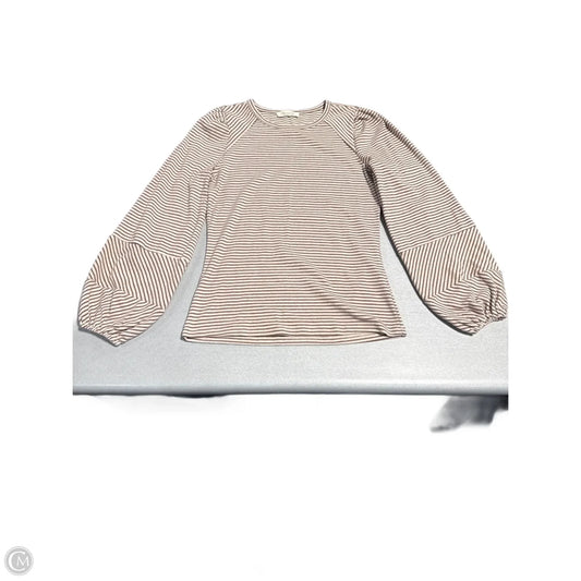 Top Long Sleeve By Doe & Rae In Striped Pattern, Size: S