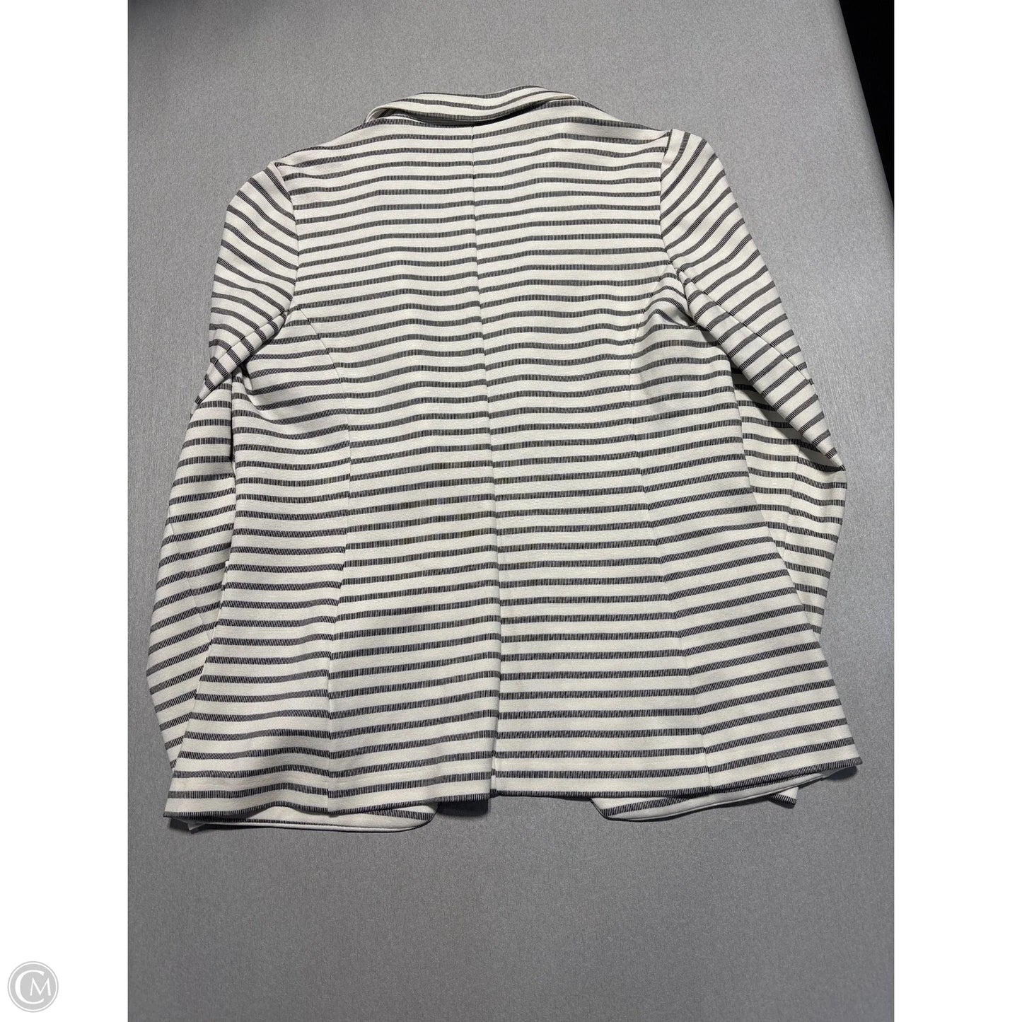 Blazer By Tahari In Striped Pattern, Size: M