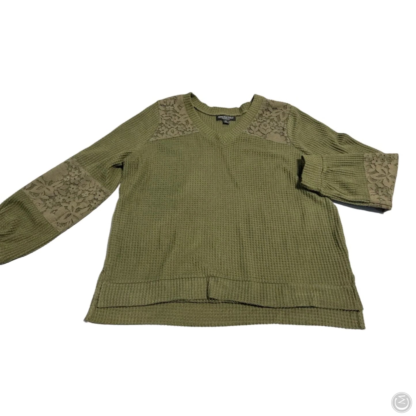 Top Long Sleeve By Absolutely Famous In Green, Size: Xl