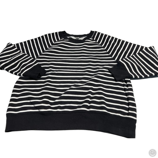 Sweatshirt Crewneck By Old Navy In Striped Pattern, Size: M