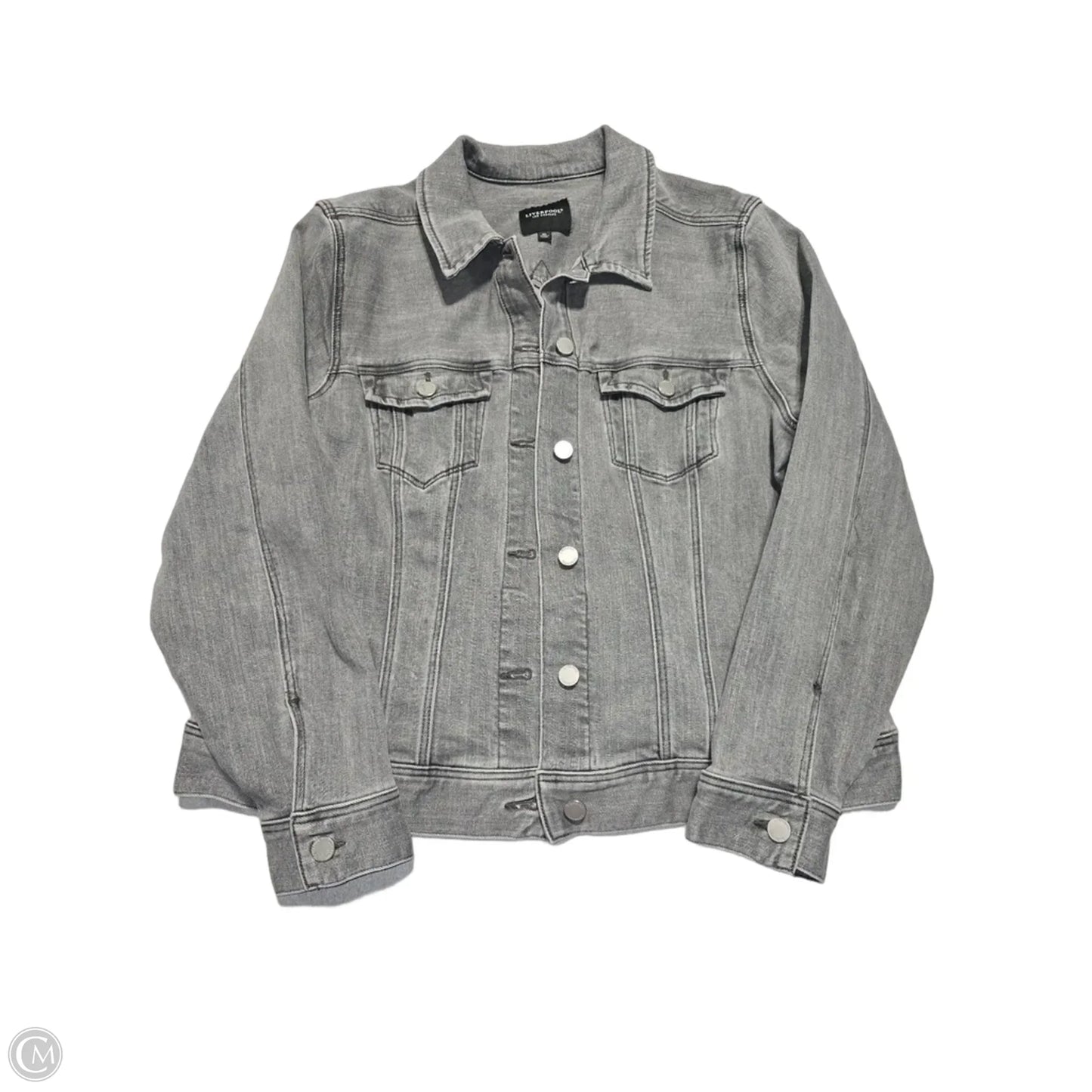 Jacket Denim By Liverpool In Grey, Size: Xl