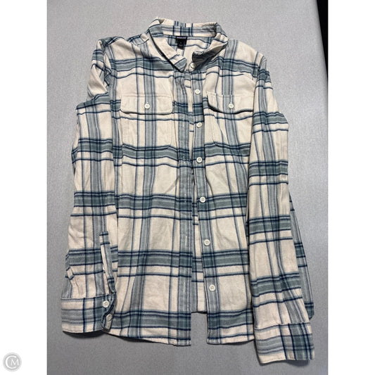 Top Long Sleeve By Patagonia In Plaid Pattern, Size: L