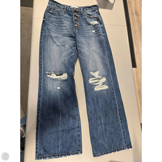 Jeans Wide Leg By Kancan In Blue, Size: 28