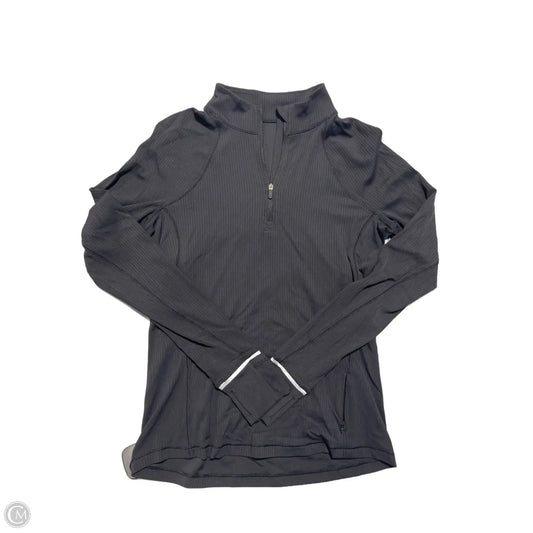 Athletic Top Long Sleeve Collar By Lululemon In Grey, Size: 10