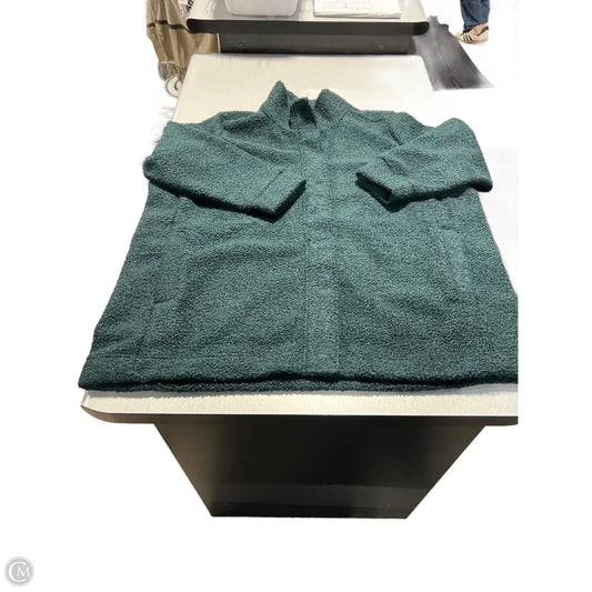 Coat Faux Fur & Sherpa By Lands End In Green, Size: 3x