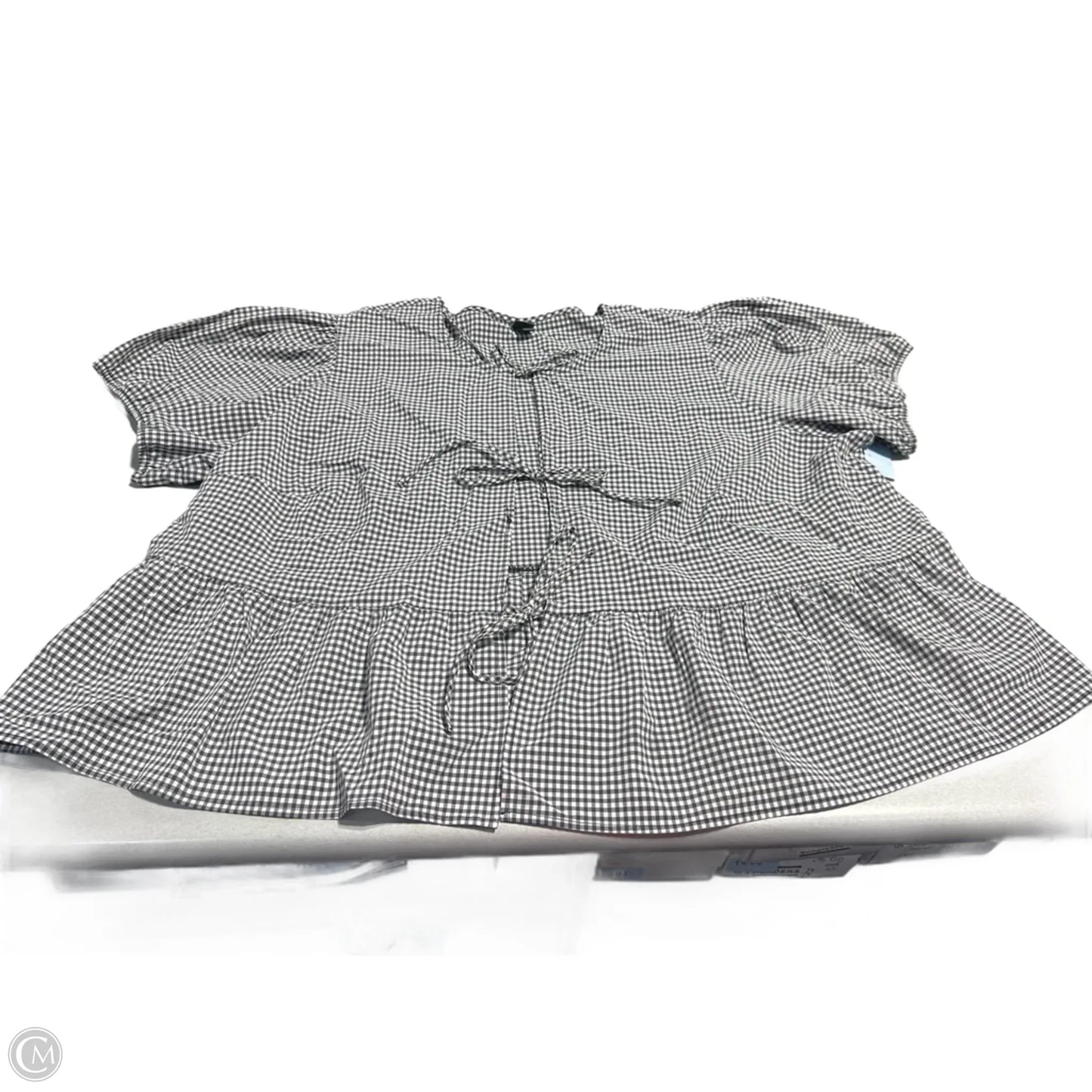 Top Short Sleeve By Wild Fable In Checkered Pattern, Size: 3x