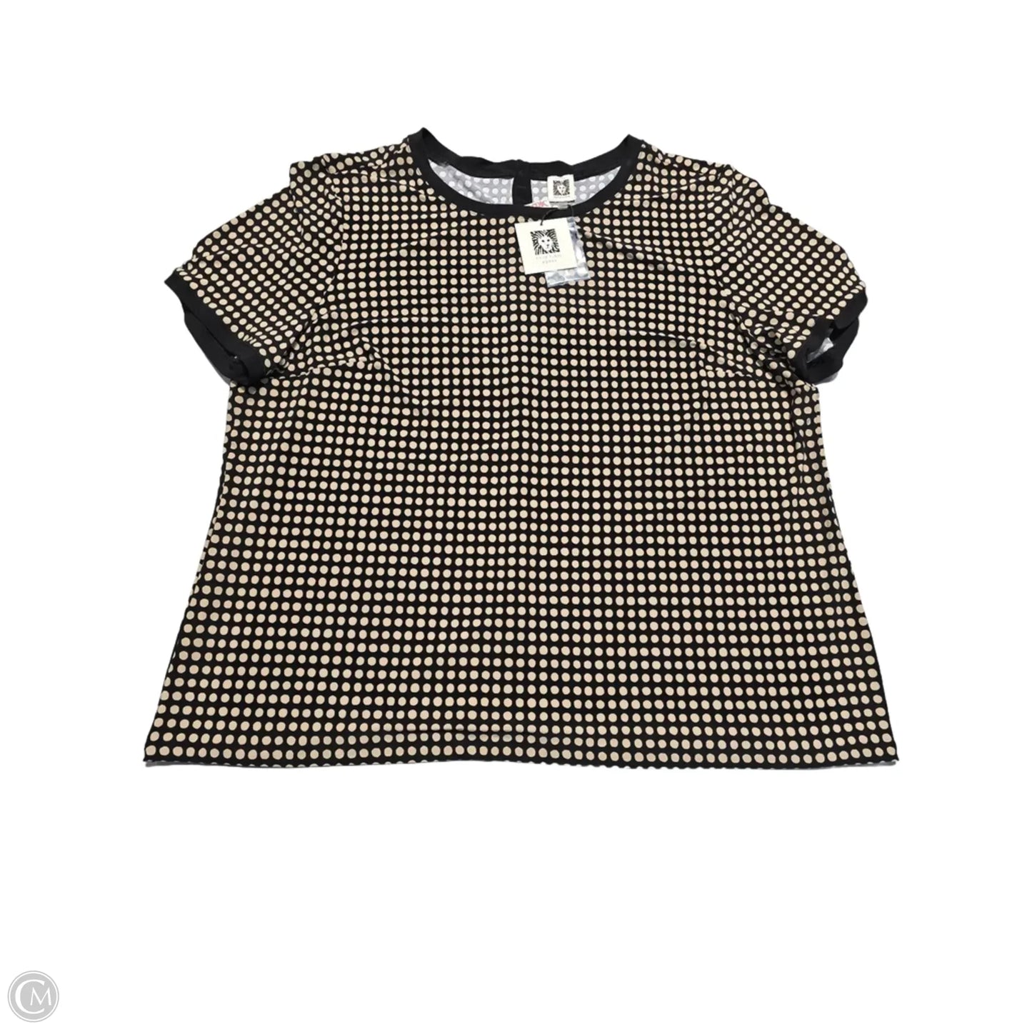 Top Short Sleeve By Anne Klein In Polkadot Pattern, Size: 3x