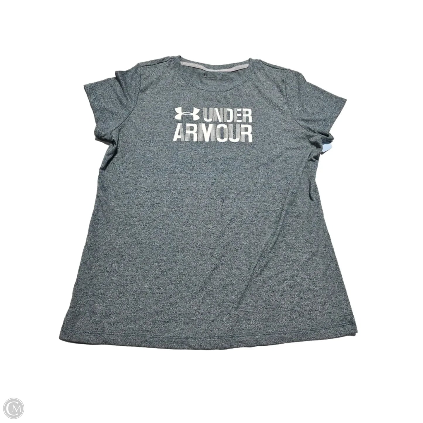 Athletic Top Short Sleeve By Under Armour In Green, Size: L