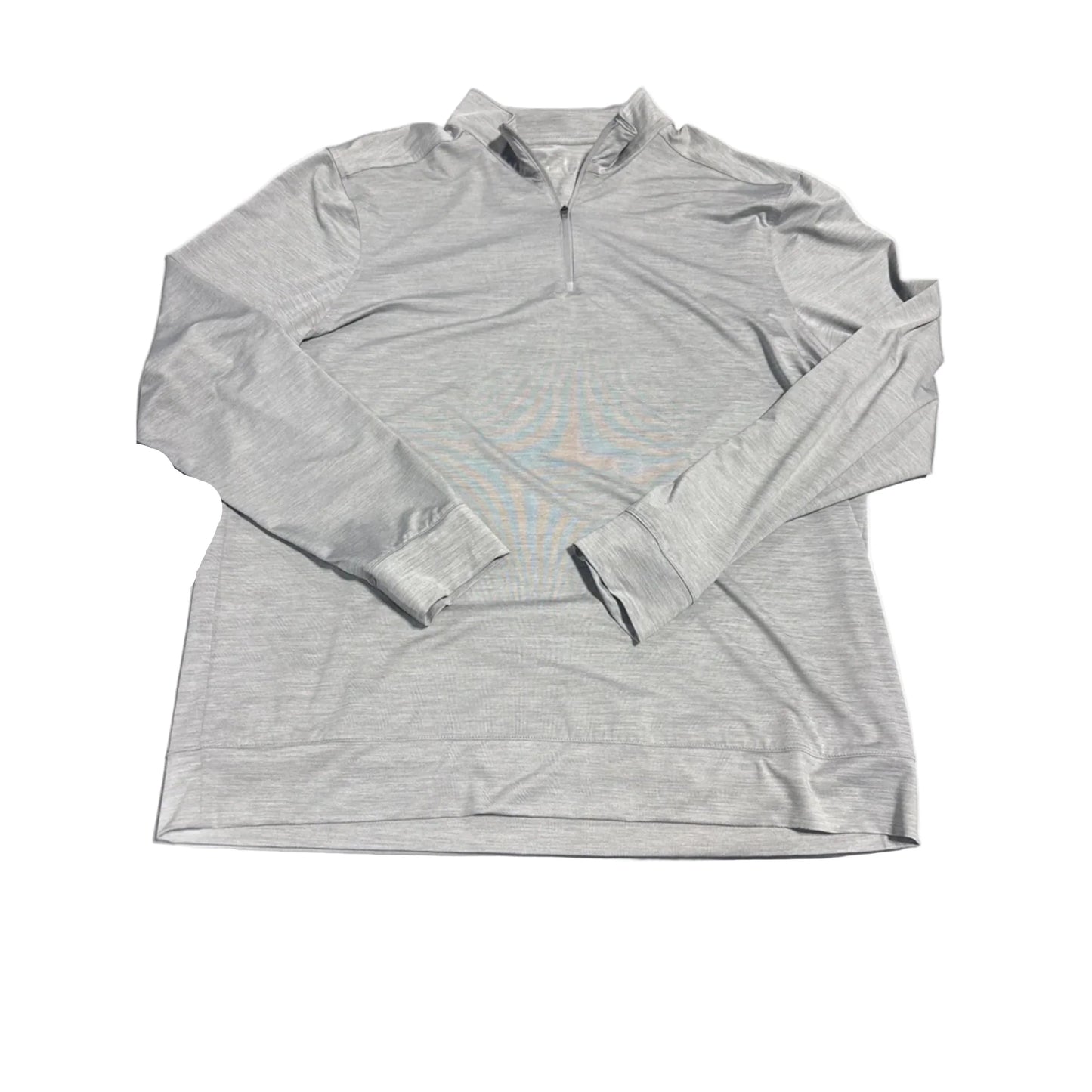 Athletic Top Long Sleeve Collar By Antigua In Grey, Size: L