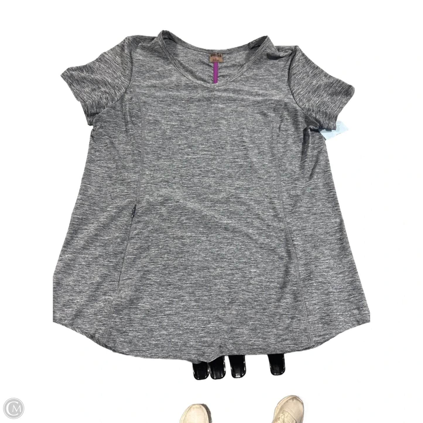 Athletic Top Short Sleeve By Duluth Trading In Grey, Size: L