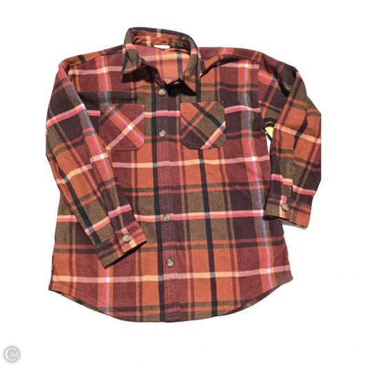 Jacket Shirt By Maurices In Checkered Pattern, Size: M