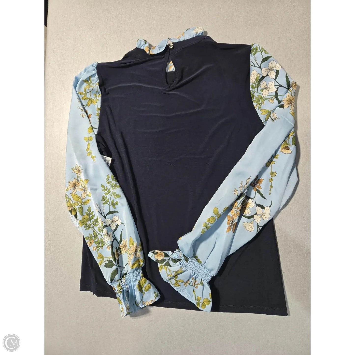 Blouse Long Sleeve By Tommy Hilfiger In Navy, Size: L