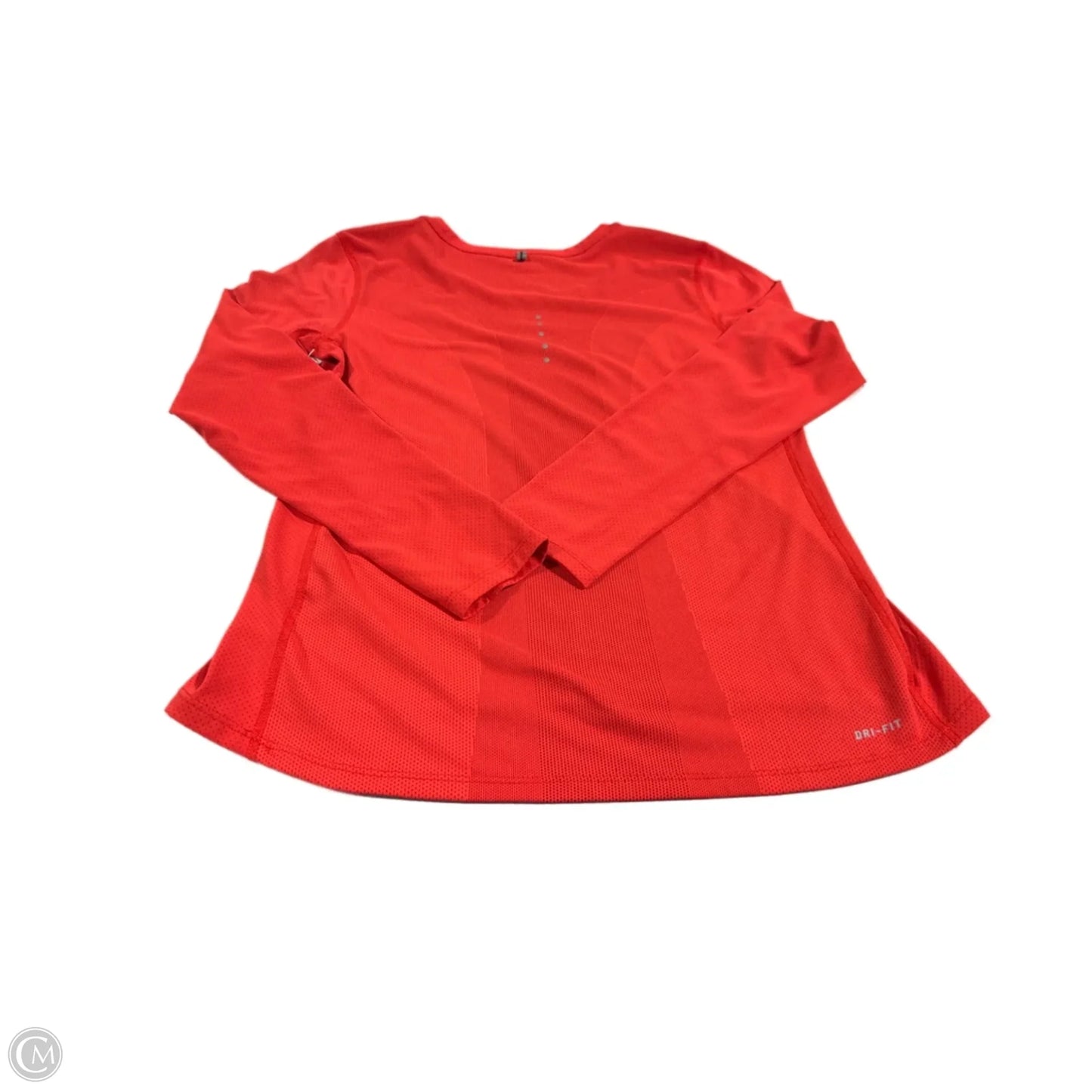 Athletic Top Long Sleeve Collar By Nike In Red, Size: M