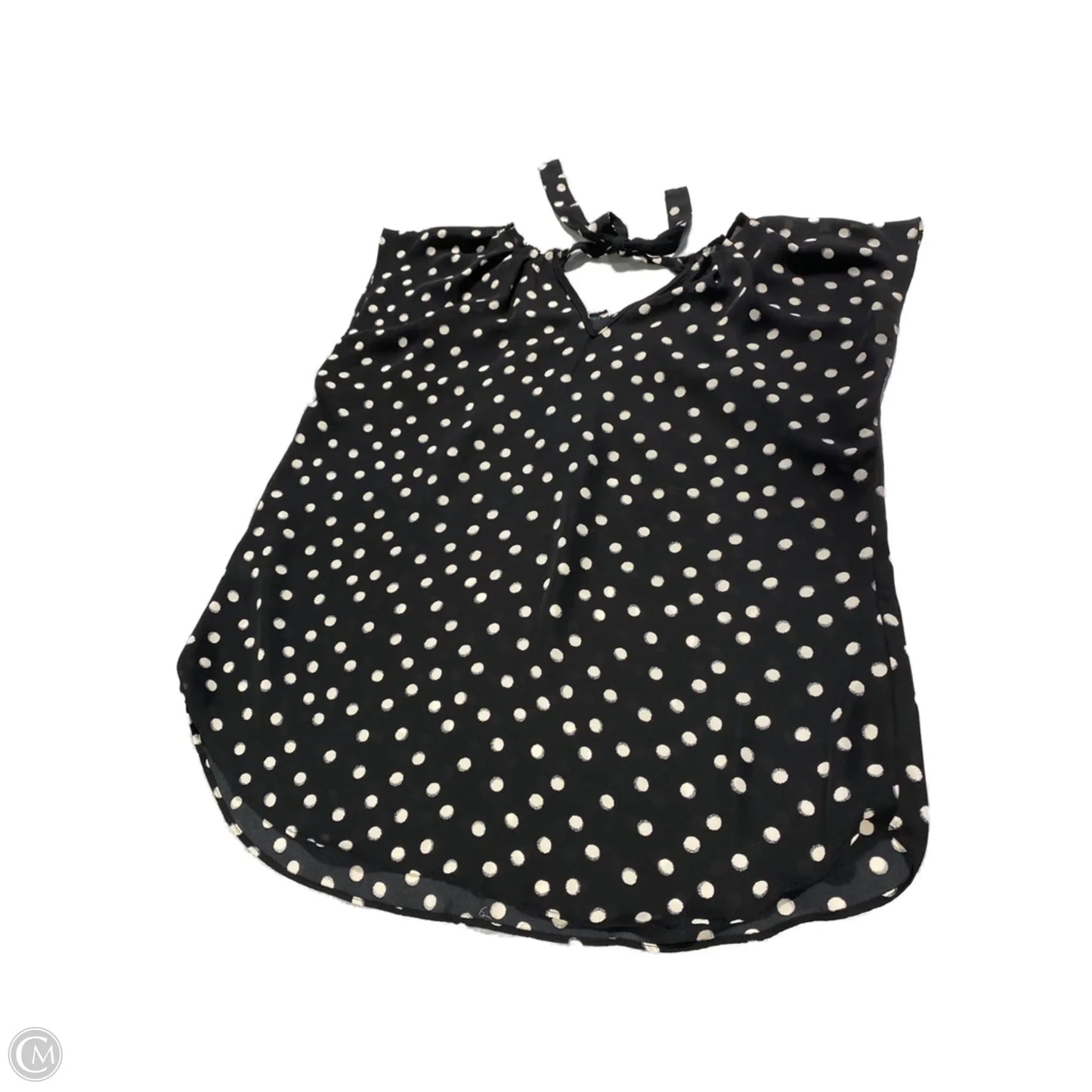 Blouse Short Sleeve By Cmc In Polkadot Pattern, Size: L