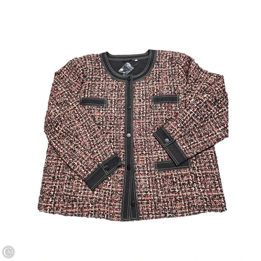 Jacket Other By Chicos In Black & Red, Size: Xxl