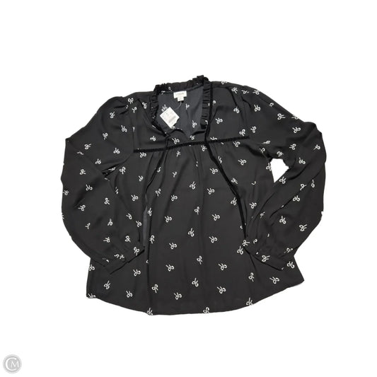 Top Long Sleeve By J. Crew In Black, Size: M