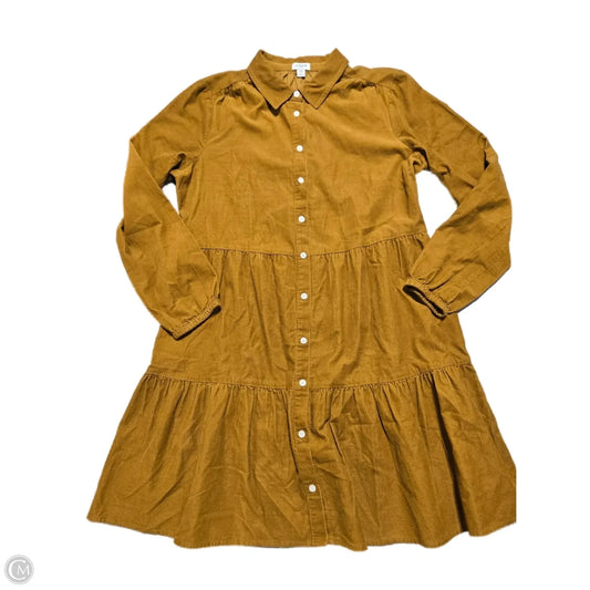 Dress Casual Midi By J. Crew In Yellow, Size: L