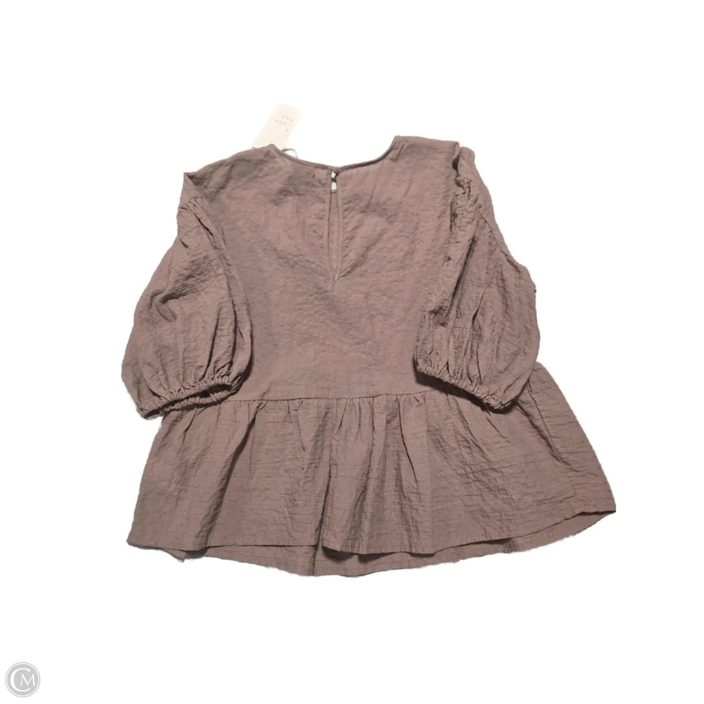 Blouse Short Sleeve By A New Day In Tan, Size: S