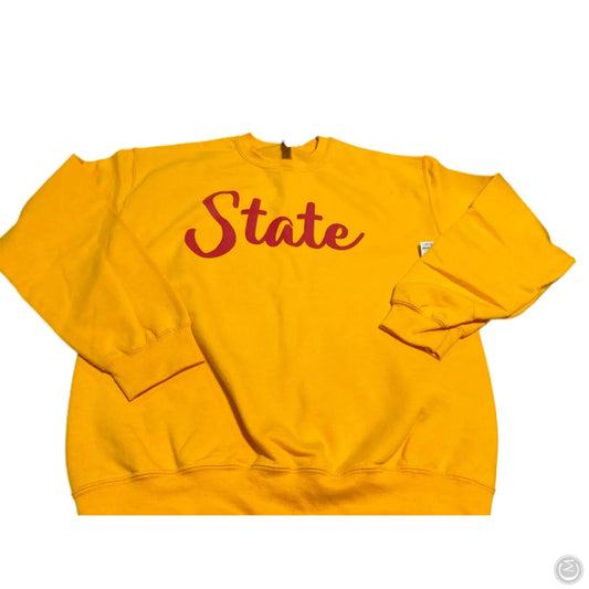 Sweatshirt Crewneck By Gildan In Yellow, Size: M