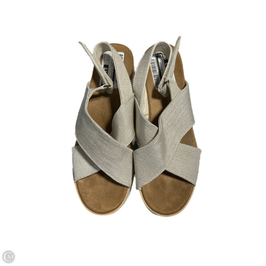 Sandals Heels Platform By Toms In Brown & White, Size: 7.5