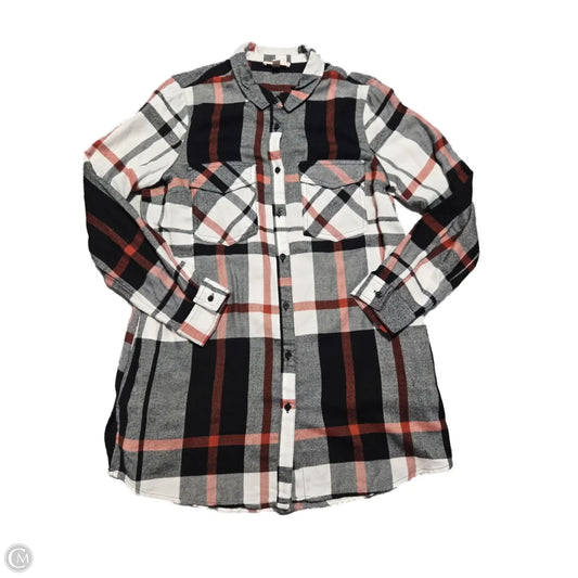 Top Long Sleeve By Como Vintage In Plaid Pattern, Size: S