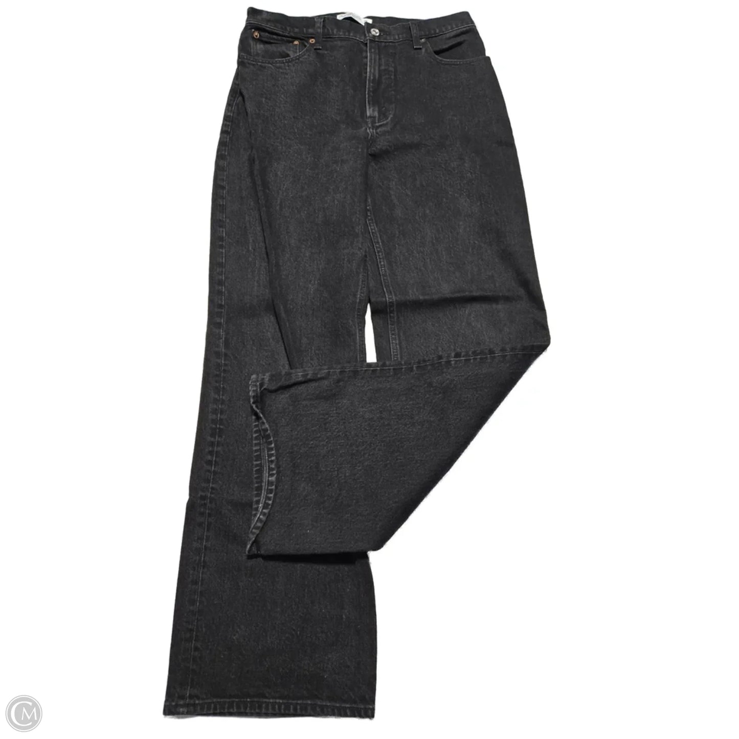 Jeans Straight By Abercrombie And Fitch In Black Denim, Size: 8
