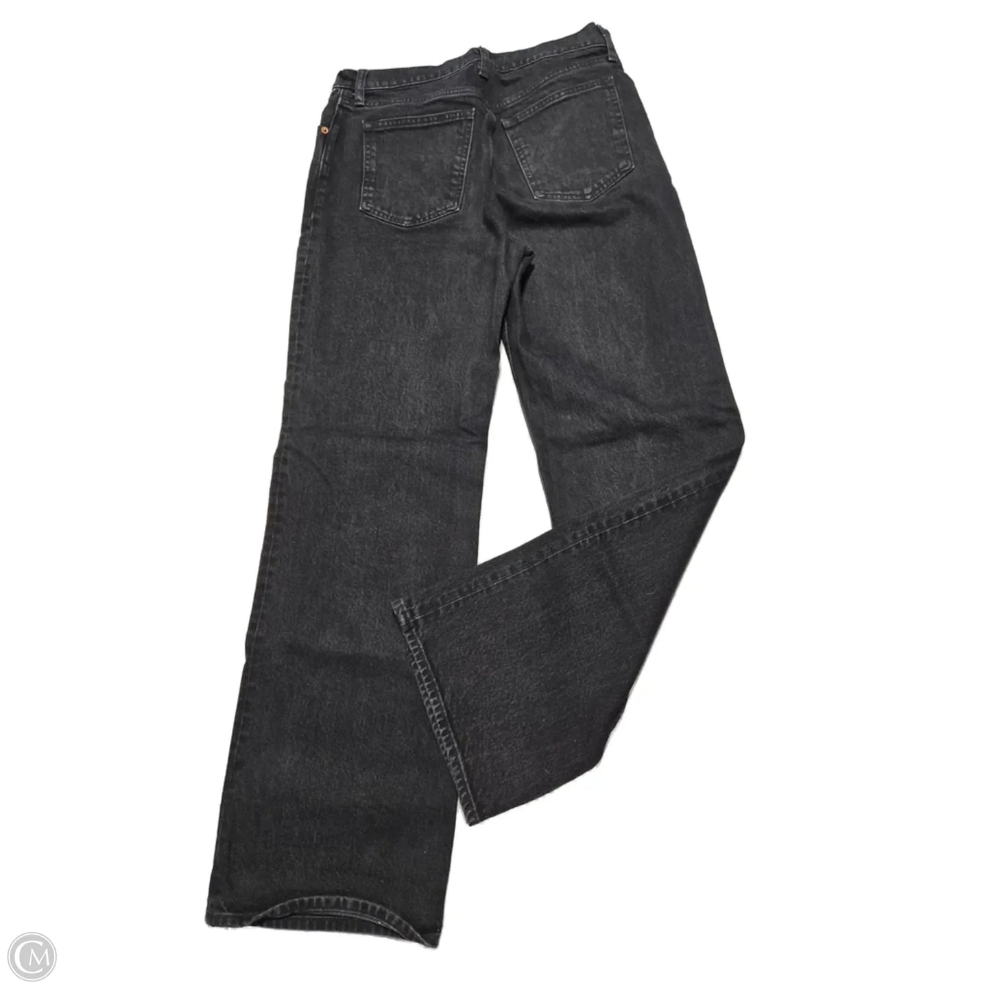 Jeans Straight By Abercrombie And Fitch In Black Denim, Size: 8