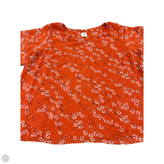 Top Short Sleeve By Cabi In Red, Size: Xxl