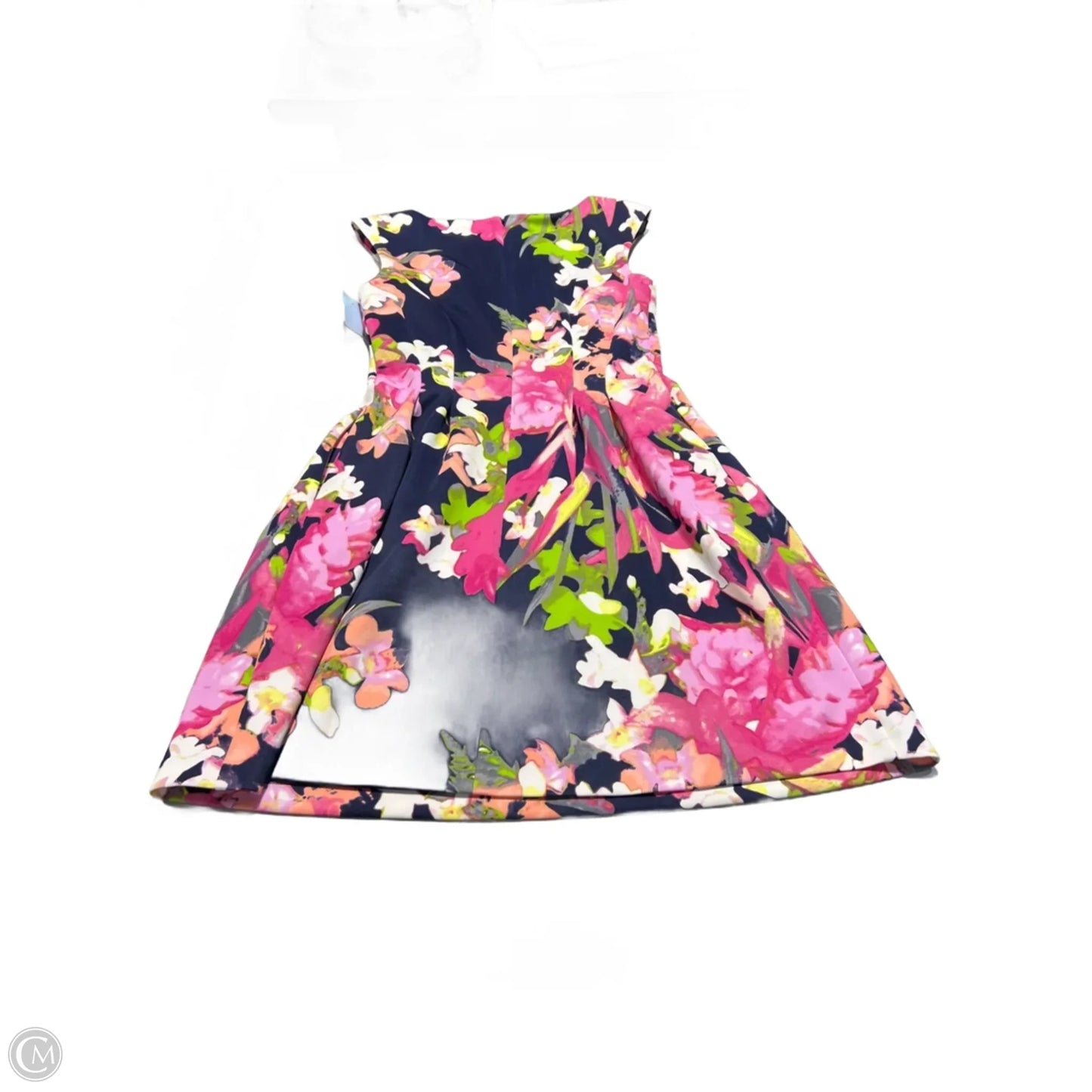 Dress Casual Midi By Vince Camuto In Floral Print, Size: L