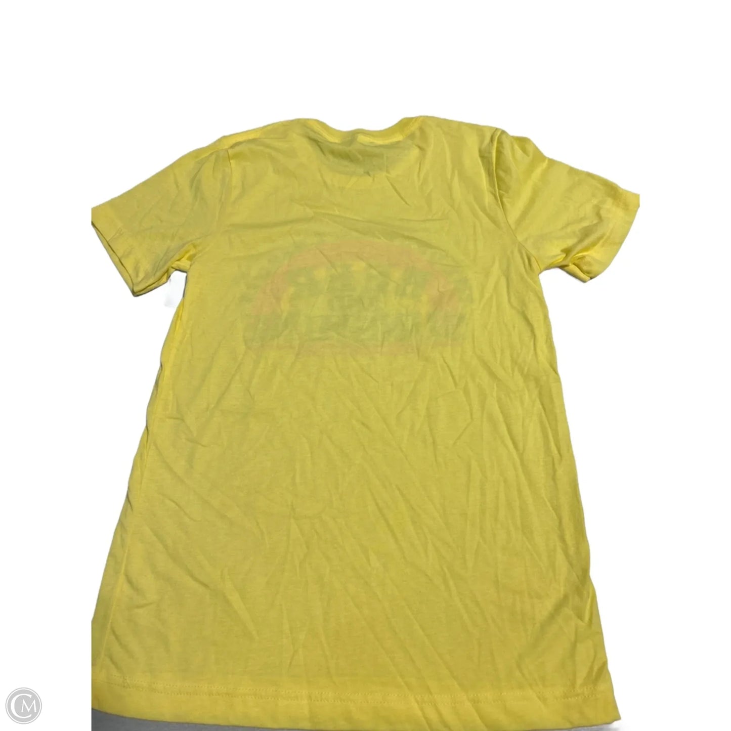 Top Short Sleeve By Bella + Canvas In Yellow, Size: S