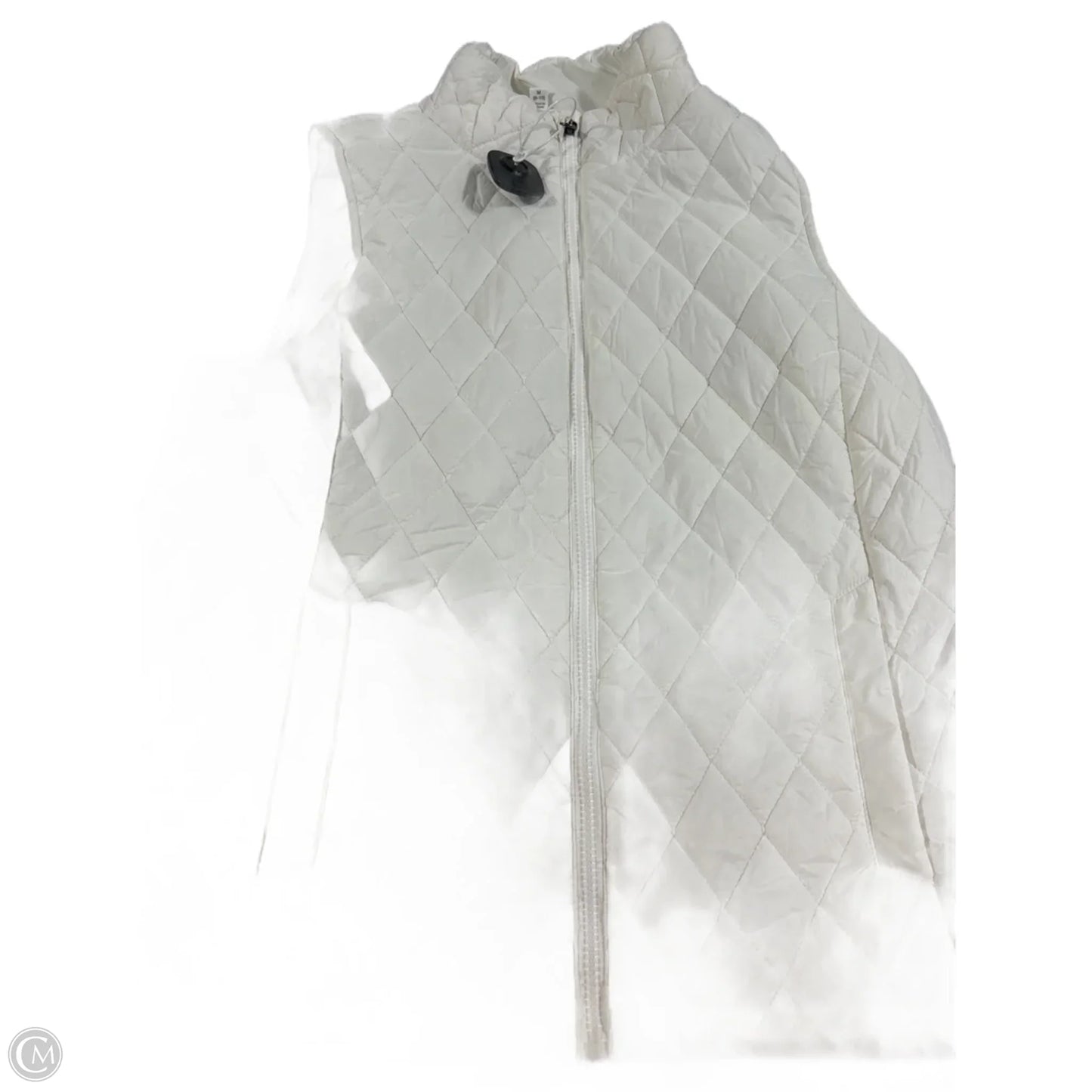 Vest Puffer & Quilted By Time And Tru In White, Size: M