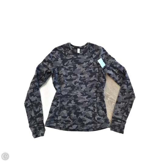 Athletic Top Long Sleeve Collar By Lululemon In Black, Size: S