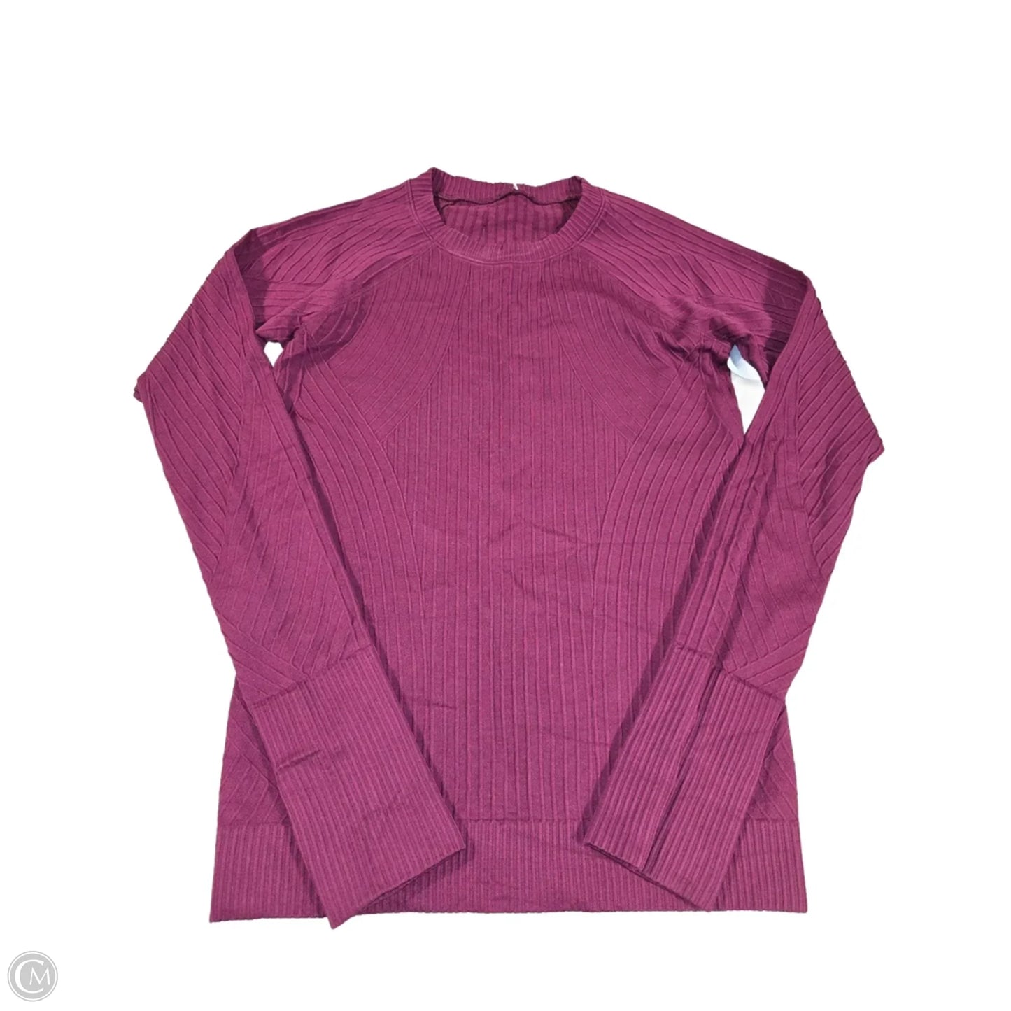 Athletic Top Long Sleeve Collar By Lululemon In Purple, Size: M