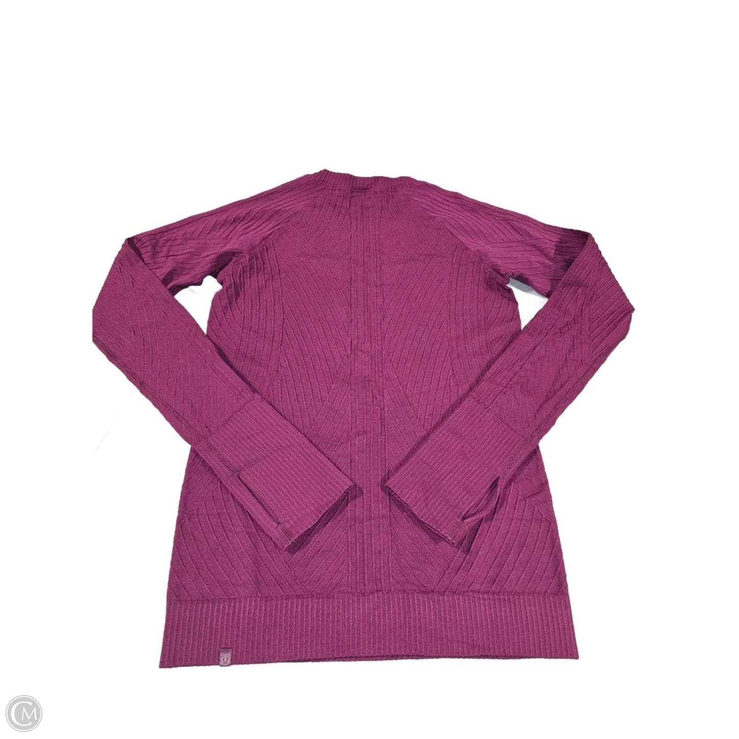 Athletic Top Long Sleeve Collar By Lululemon In Purple, Size: M