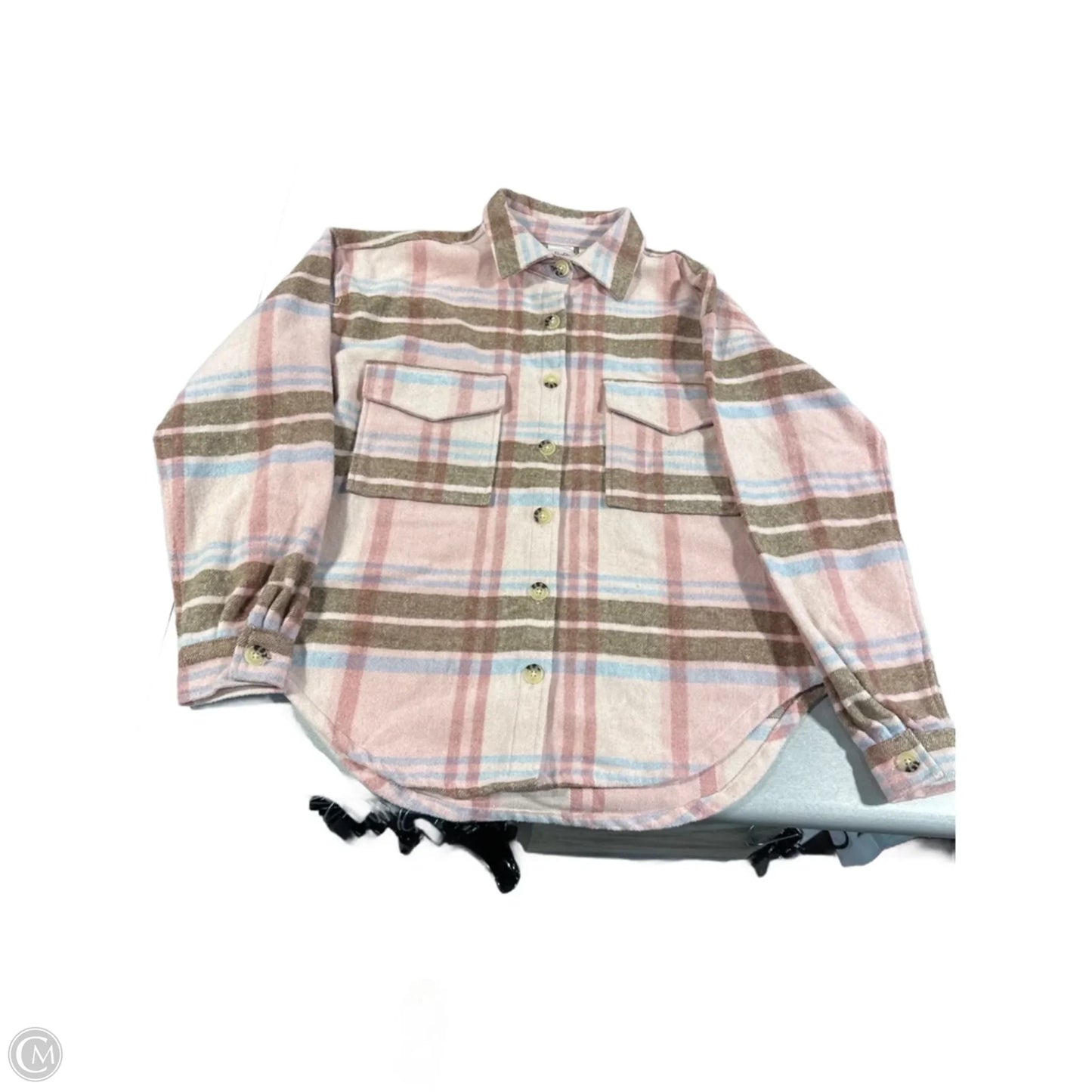 Jacket Fleece By Cmc In Plaid Pattern, Size: S