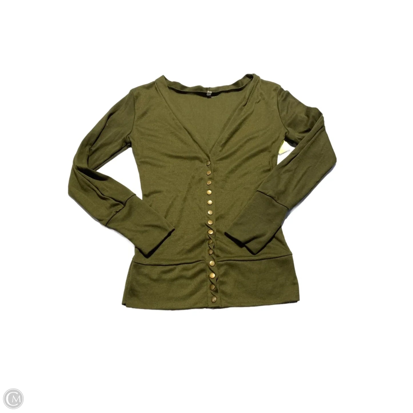 Top Long Sleeve By Cmc In Green, Size: S
