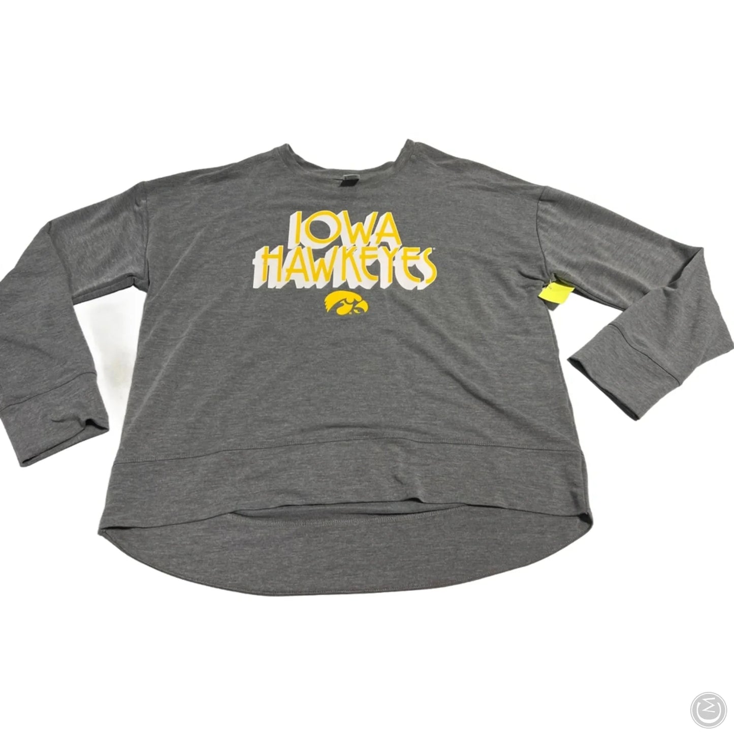 Top Long Sleeve By Cmc In Grey, Size: L