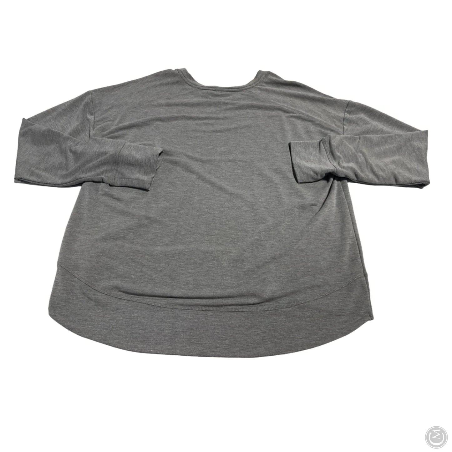 Top Long Sleeve By Cmc In Grey, Size: L