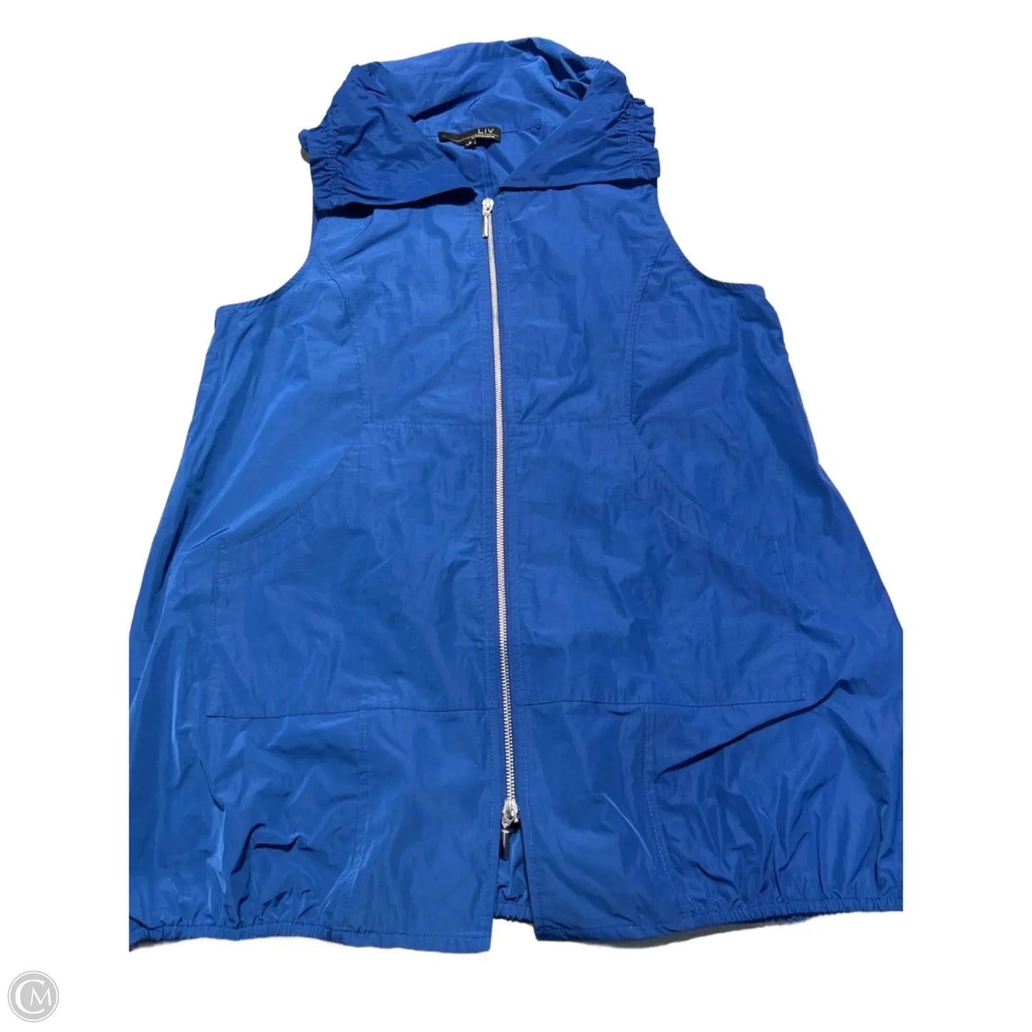 Jacket Windbreaker By Habitat In Blue, Size: S