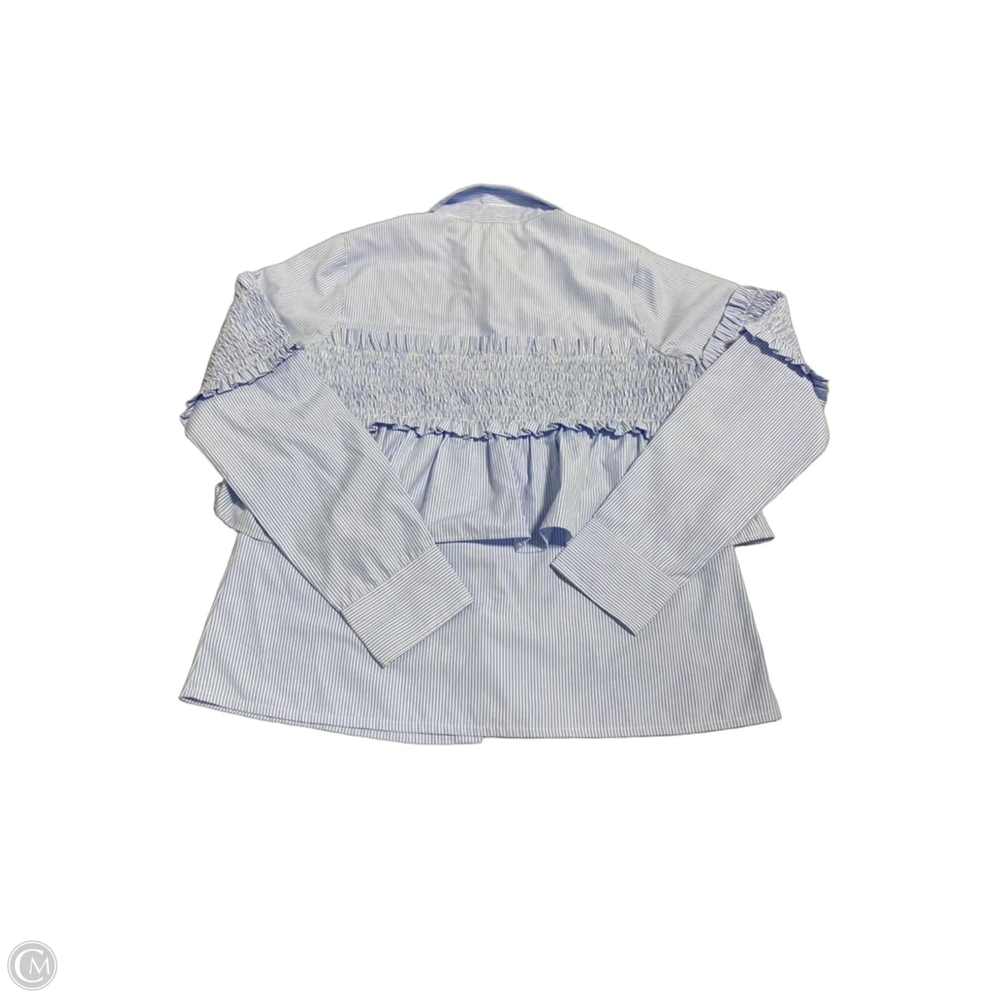 Top Long Sleeve By Cmc In Blue, Size: L