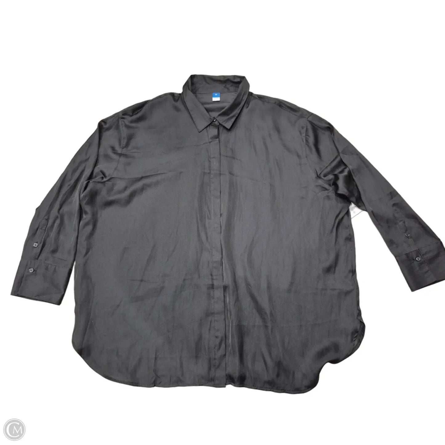 Blouse Long Sleeve By Old Navy In Black, Size: 2x