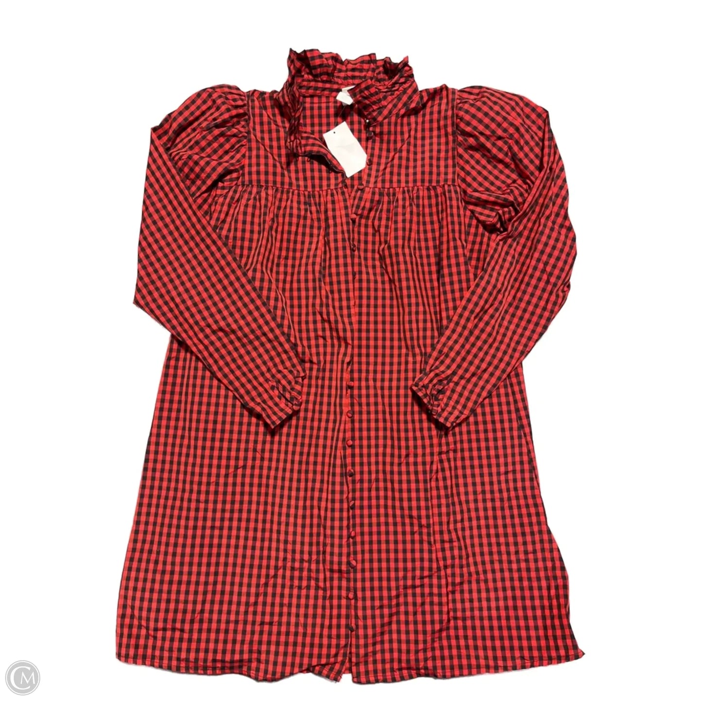 Dress Casual Short By H&m In Plaid Pattern, Size: M