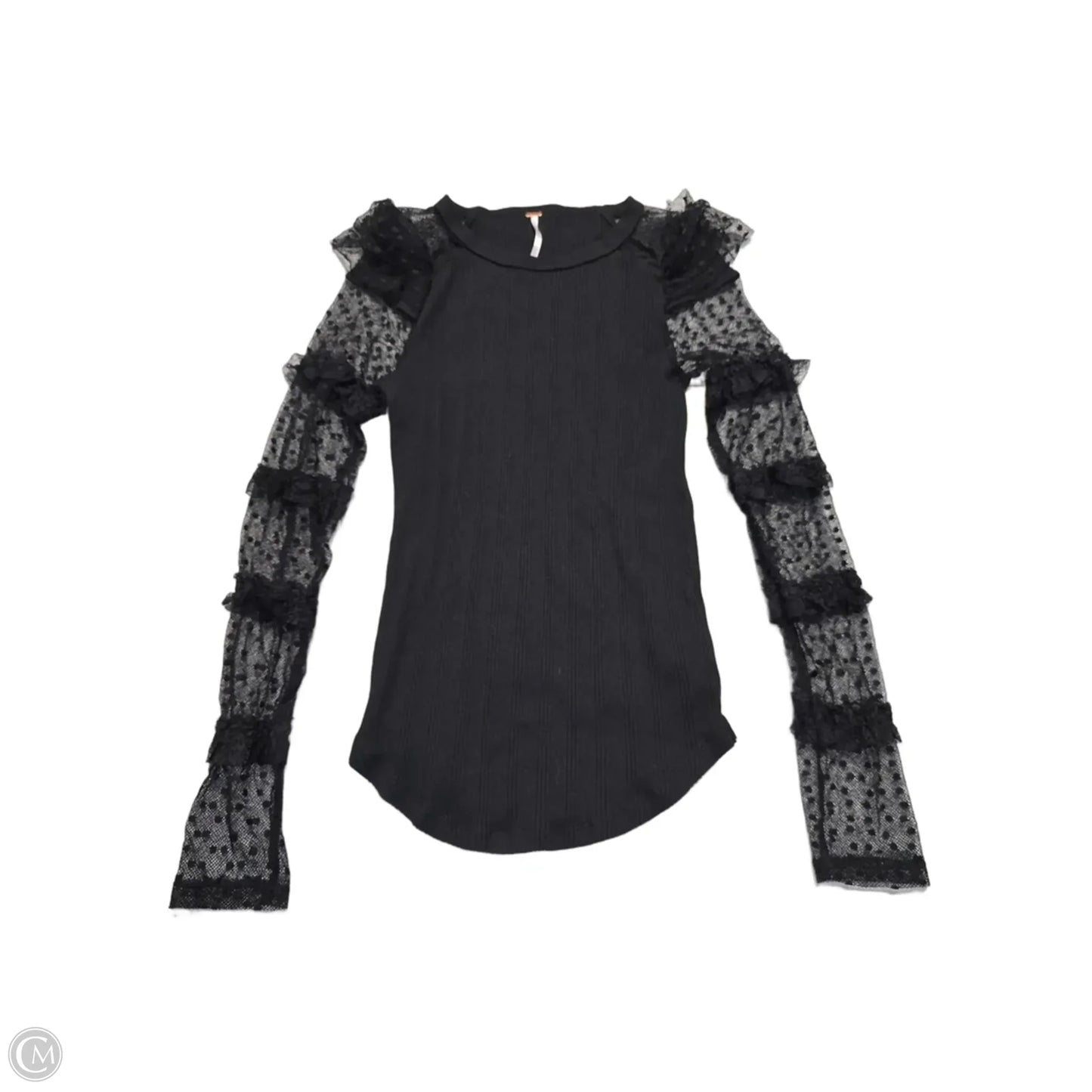 Top Long Sleeve By Free People In Black, Size: M