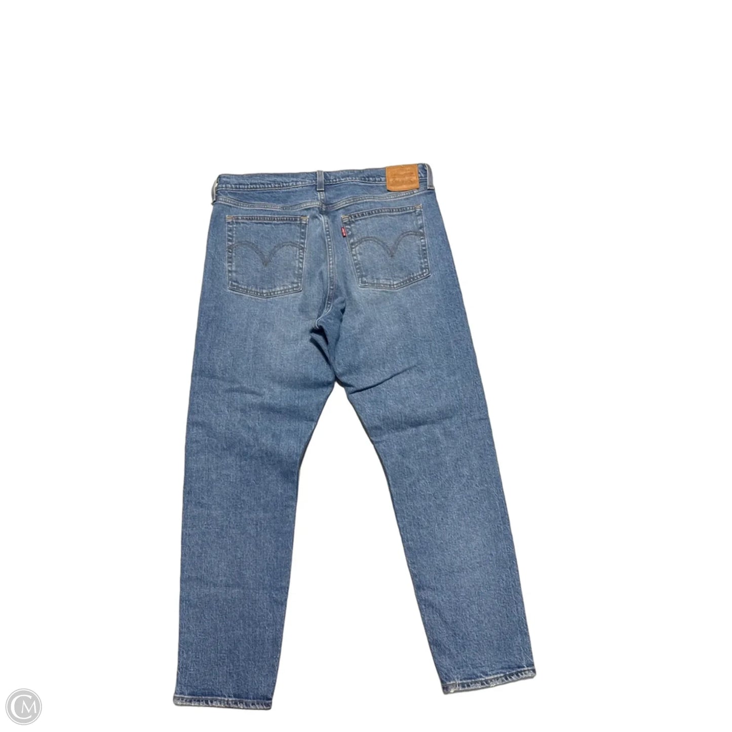 Jeans Straight By Levis In Blue Denim, Size: 14