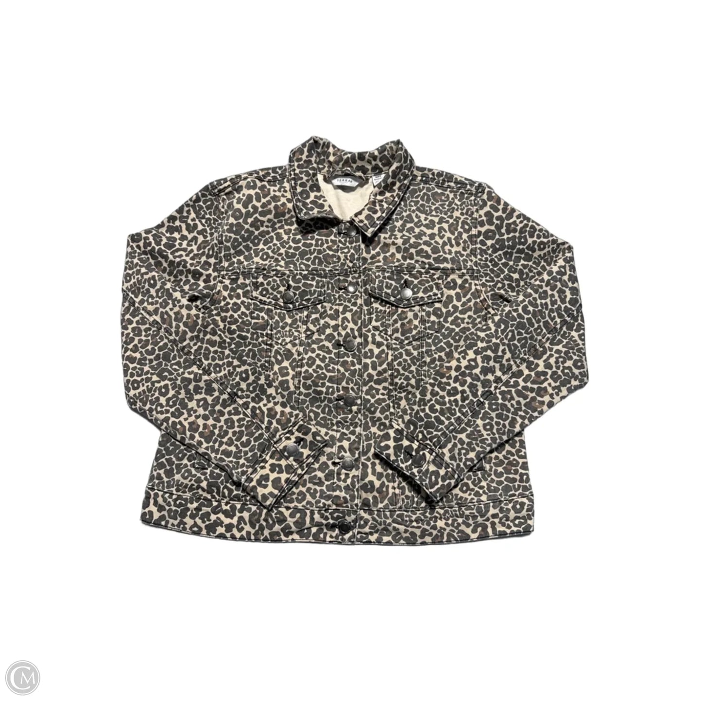 Jacket Denim By Serra In Animal Print, Size: L